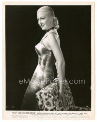 5x540 MARILYN MAXWELL 8x10 still '55 full-length in sexy shimmering gown from NY Confidential!