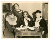 5x557 MARY PICKFORD 7x9 news photo '34 in fur coat looking at letters with three ladies!