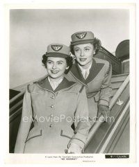 5x616 NO HIGHWAY IN THE SKY 8.25x10 still '51 Glynis Johns & Jeanette Scott disembarking airplane!