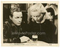 5x626 ON THE WATERFRONT 8x10 still '54 Marlon Brando tries to get Eva Marie Saint to drink beer!