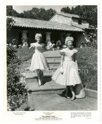 5x638 PARENT TRAP 8x10 still '61 Disney, fx image of Hayley Mills as twins in bridesmaid dresses