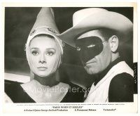 5x639 PARIS WHEN IT SIZZLES 8x10 still '64 Audrey Hepburn & William Holden in Lone Ranger costume!