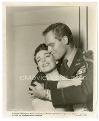 5x664 PRIVATE WAR OF MAJOR BENSON 8x10 still '55 romantic c/u of Charlton Heston & Julie Adams!