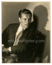 5x712 RONALD COLMAN deluxe 7.75x9.75 still '20s intense seated portrait by Lansing Brown!