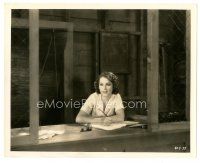 5x727 SEA GOD 8x10 still '30 great close up of beautiful Fay Wray sitting at counter with pen!