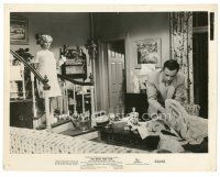 5x741 SEVEN YEAR ITCH 8x10 still '55 sexy Marilyn Monroe on stairs looks at Tom Ewell w/newspaper!