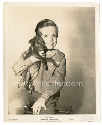 5x769 SONG OF THE SOUTH 8x10 still '46 Disney, cute portrait of Bobby Driscoll holding puppy!