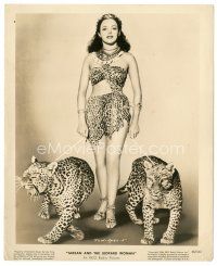 5x815 TARZAN & THE LEOPARD WOMAN 8x10 still '46 great c/u of Acquanetta with two big jungle cats!