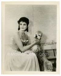 5x852 URSULA THEISS 8x10 still '52 publicity of sexy German actress with her dog for The Iron Glove!