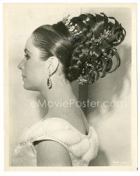 5x853 V.I.P.S 8x10 still '63 profile portrait showing sexy Elizabeth Taylor's cool hairdo!