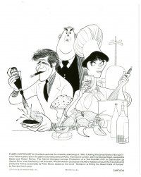 5x889 WHO IS KILLING THE GREAT CHEFS OF EUROPE 8x10 still '78 art of top stars by Al Hirschfeld!