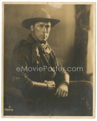 5x896 WILLIAM S. HART deluxe 8x10 still '10s cool seated cowboy portrait by Thircosta!