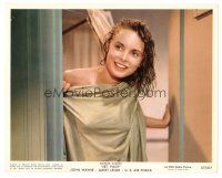 5x014 JET PILOT color 8x10 still '57 c/u of sexiest Janet Leigh getting out of the shower!