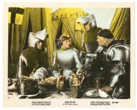 5x015 JOAN OF ARC color 8x10 still '48 c/u of Ingrid Bergman in full armor with three knights!