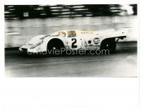 5x485 LE MANS German 7.25x9.5 still '71 Steve McQueen's Porsche race car speeding down the track!