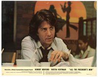 5y188 ALL THE PRESIDENT'S MEN color CanUS 11x14 still #3 '76 Dustin Hoffman as Carl Bernstein!