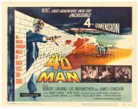 5y003 4D MAN TC '59 best special effects art of Robert Lansing walking through wall of stone!