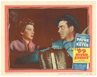5y174 99 RIVER STREET LC #2 '53 close up of John Payne glaring at Evelyn Keyes in back of car!