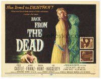 5y010 BACK FROM THE DEAD TC '57 Peggie Castle lived to destroy, cool sexy horror art & image!