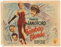 5y011 BAMBOO BLONDE TC '46 art of super sexy elegant Frances Langford & WWII bomber!