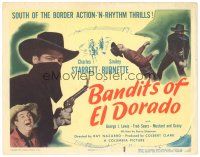 5y012 BANDITS OF EL DORADO TC '49 Charles Starrett as The Durango Kid + Smiley Burnette!