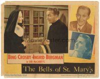 5y215 BELLS OF ST. MARY'S LC '46 close up of priest Bing Crosby w/nun Ingrid Bergman!