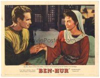 5y219 BEN-HUR LC #6 '60 Charlton Heston & pretty Haya Harareet in Wyler's religious classic!