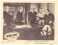 5y238 BLIND SPOT LC '47 great image of Chester Morris springing trap on murderer, film noir!