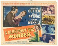5y014 BLUEPRINT FOR MURDER TC '53 cool images of sexy bad girl Jean Peters, Joseph Cotten!