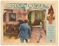 5y257 BRIDES OF DRACULA LC #3 '60 Hammer, Peter Cushing as Van Helsing battles vampire David Peel!