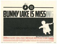 5y022 BUNNY LAKE IS MISSING TC '65 directed by Otto Preminger, cool Saul Bass title art!