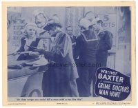 5y320 CRIME DOCTOR'S MAN HUNT LC #7 '46 Warner Baxter, Claire Carleton, from famous radio program!