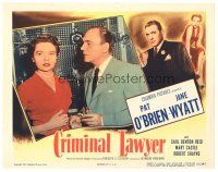 5y323 CRIMINAL LAWYER LC '51 alcoholic Pat O'Brien, sexy Jane Wyatt in red dress!