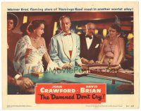 5y334 DAMNED DON'T CRY LC #6 '50 smoking Joan Crawford is not doing well gambling at roulette!