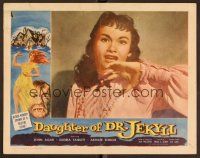 5y344 DAUGHTER OF DR JEKYLL LC '57 Edgar Ulmer, super close up of terrified Gloria Talbott!