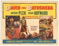 5y038 DAVID & BATHSHEBA TC '51 Biblical Gregory Peck broke God's commandment for Susan Hayward