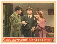 5y357 DETECTIVE KITTY O'DAY LC '44 3-shot of female sleuth Jean Parker, Peter Cookson & Tim Ryan!
