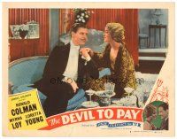 5y358 DEVIL TO PAY LC #8 R46 great image of Ronald Colman w/pretty Myrna Loy!