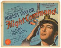 5y048 FLIGHT COMMAND TC '40 great c/u of airplane pilot Robert Taylor saluting in uniform!