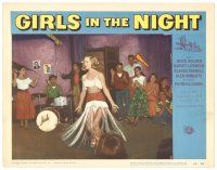 5y437 GIRLS IN THE NIGHT LC #7 '53 barely dressed sexy bad girl Joyce Holden dancing with band!
