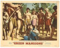 5y454 GREEN MANSIONS LC #7 '59 cool image of Anthony Perkins captured by natives!