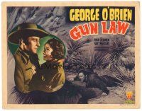 5y064 GUN LAW TC '38 romantic close up of cowboy George O'Brien & pretty Rita Oehmen!