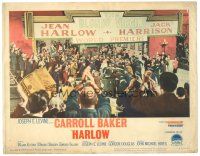 5y466 HARLOW LC #6 '65 image of crowd & fancy car in front of movie marquee!