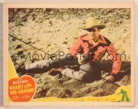 5y470 HEART OF THE RIO GRANDE LC '42 image of singing cowboy Gene Autry on ground w/gun!