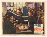5y506 I WAS A MALE WAR BRIDE LC #6 '49 Cary Grant shocked to see Ann Sheridan hit soldier w/ tray!