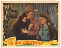 5y510 IN OLD CHEYENNE LC '41 great close up of cowboy Roy Rogers protecting scared woman!