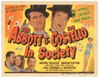 5y073 IN SOCIETY TC '44 Bud Abbott & Lou Costello, Arthur Treacher, sexy Marion Hutton!
