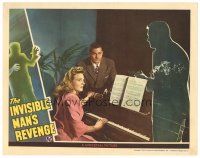 5y525 INVISIBLE MAN'S REVENGE LC '44 H.G. Wells, Evelyn Ankers in cool special effects image!