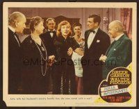 5y538 JULIA MISBEHAVES LC #4 '48 Greer Garson tells Walter Pidgeon how she once acted w/seal!