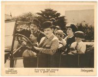 5y540 JUST A MINUTE LC '24 Charley Chase in a car with his entire family is not having a good time